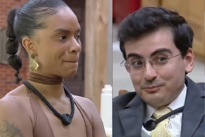 Kathy e Dudu em A Fazenda Kathy e Dudu em A Fazenda (Foto: Reprodução)