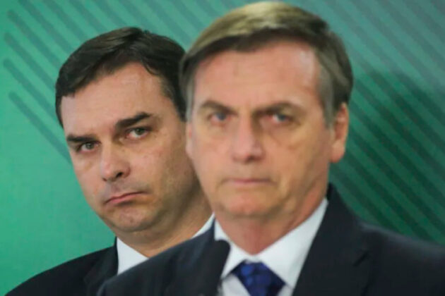 Fl&aacute;vio Bolsonaro e Jair Bolsonaro