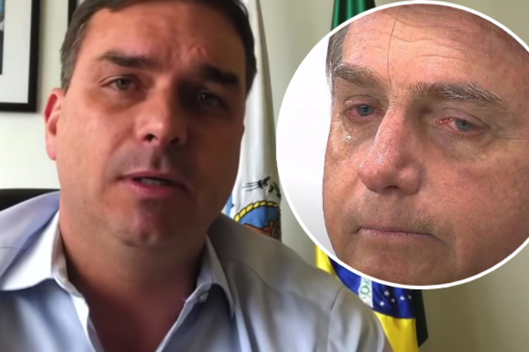Flávio Bolsonaro e o pai