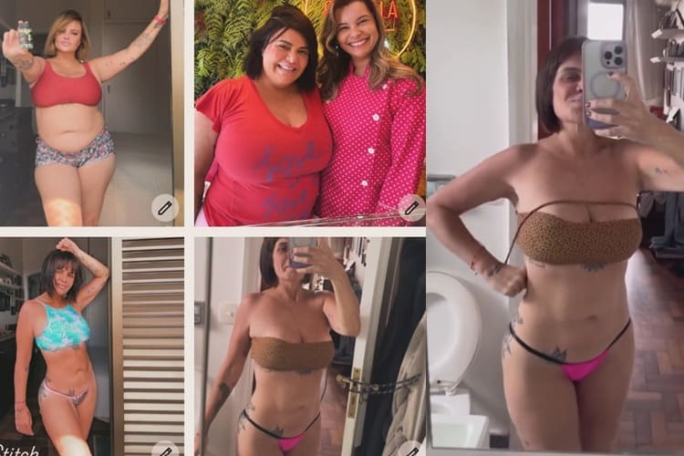 Antes e depois de Valentina Antes e depois de Valentina (Foto: Reprodução)