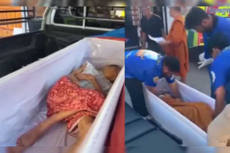 Mulher volta à vida em caixão (Foto: Reprodução)