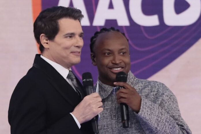 Celso Portiolli e Thiaguinho Celso Portiolli e Thiaguinho (Foto: Rogerio Pallatta SBT)