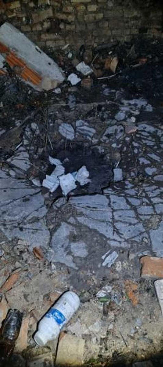 Foto: Cratera após explosão (Reprodução)