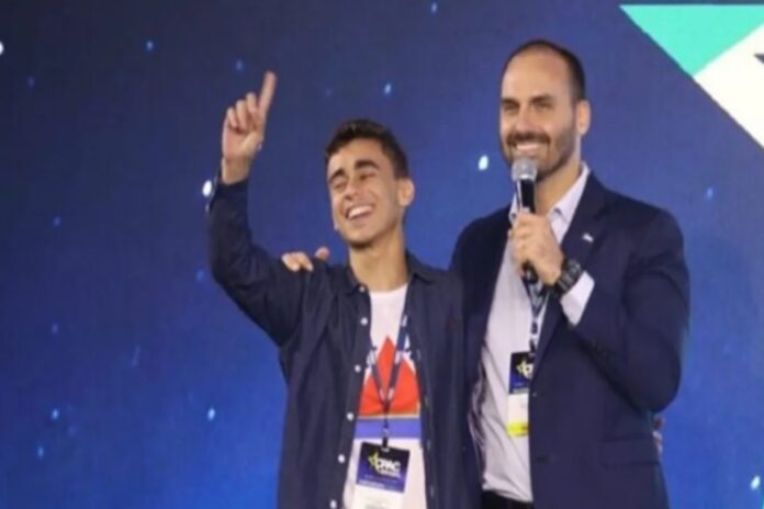 Nikolas Ferreira e Eduardo Bolsonaro - Reprodução: Redes Sociais