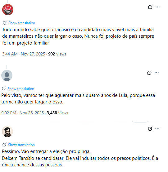 internautas Direita critica nome de Flávio Bolsonaro para presidente em 2026 (Foto: X)