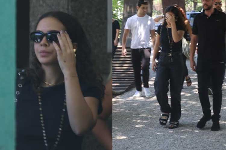 Mel Maia se despede a mãe durante velório no Rio de Janeiro