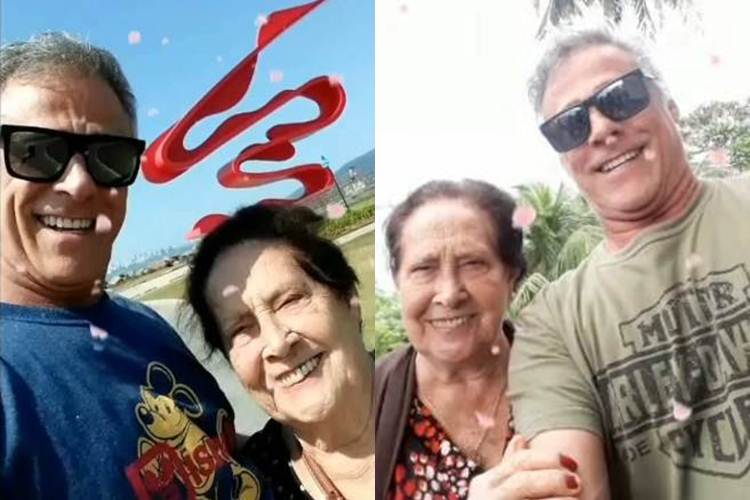 Oscar Magrini e a mãe - Instagram