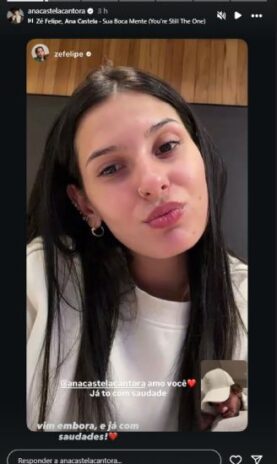 Post da Ana Castela e Zé Felipe Post da Ana Castela e Zé Felipe
