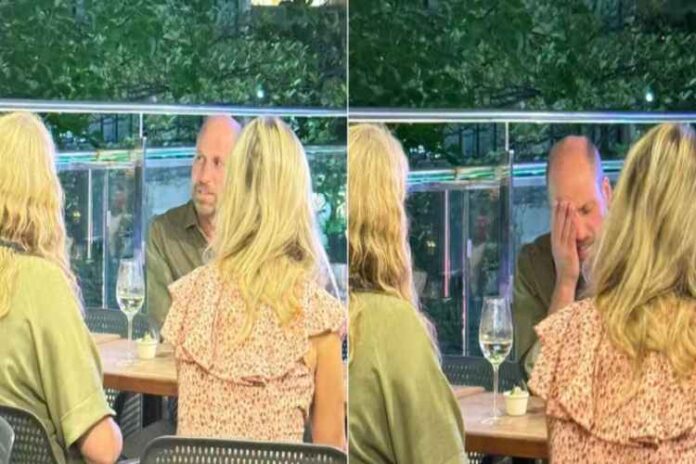 Príncipe William flagrado no restaurante Belmonte, em Ipanema - Reprodução: Redes Sociais