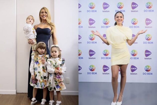 Virginia com os filhos - Maisa