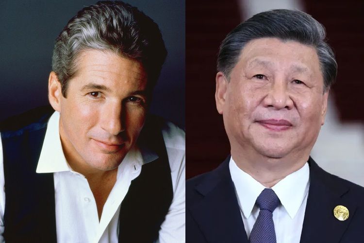 Richard Gere e Presidente chinês Xi Jinping (Foto: Reprodução)