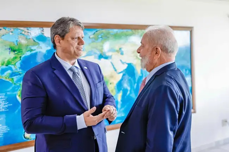 Presidente da República, Luiz Inácio da Silva, se reune com o Governador de São Paulo, Tarcísio de Freitas, no Palácio do Planalto Presidente da República, Luiz Inácio da Silva, se reune com o Governador de São Paulo, Tarcísio de Freitas, no Palácio do Planalto Foto: Ricardo Stuckert/PR