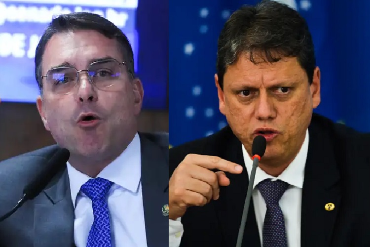 Flávio Bolsonaro e Tarcísio de Freitas (Foto: Montagem/Agência Brasil) Flávio Bolsonaro e Tarcísio de Freitas (Foto: Montagem/Agência Brasil)