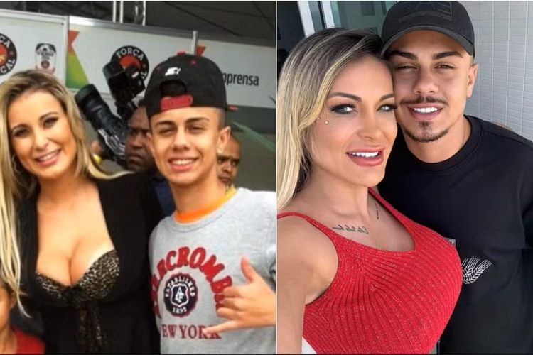 Andressa Urach e o namorado Flavio em 2014 (Foto: Reprodução)