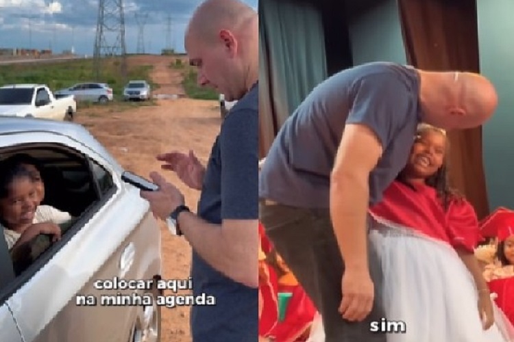 Prefeito de Cuiabá cumpre promessa de Aluna (Foto: Instagram) Prefeito de Cuiabá cumpre promessa de Aluna (Foto: Instagram)