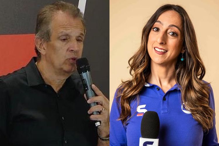 Luiz Eduardo Baptista, o Bap, parte para cima de Renata Mendonça, da TV Globo