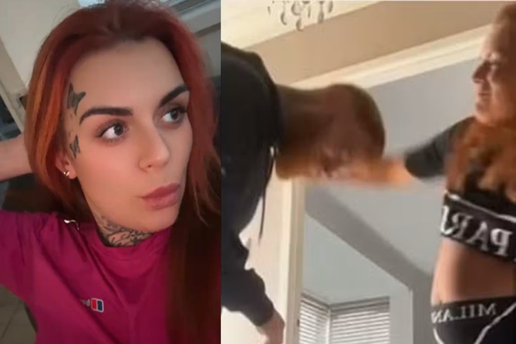 Mulher espanca namorado e melhor amiga Mulher espanca namorado e melhor amiga (Foto: Reprodução)