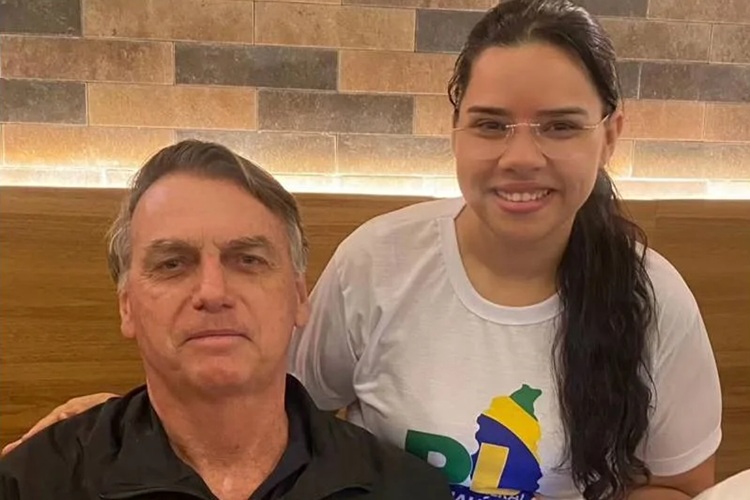 Denise Xavier e Bolsonaro Denise Xavier e Bolsonaro (Foto: Reprodução)