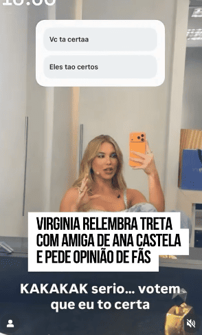 Virginia Fonseca abre enquete em seu Instagram (Foto: Stories) Virginia Fonseca abre enquete em seu Instagram (Foto: Stories)