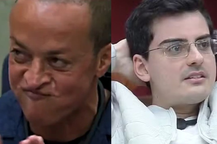 Walério e Dudu Camargo em A Fazenda (Foto: Reprodução)