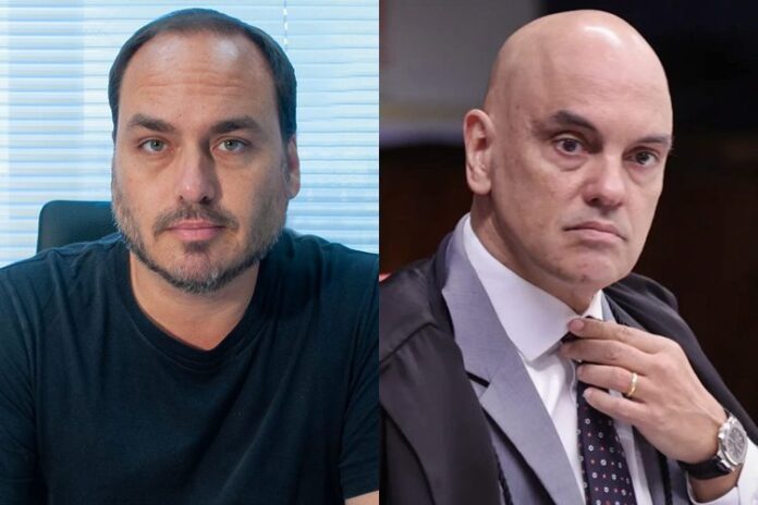 Carlos Bolsonaro e Alexandre de Moraes