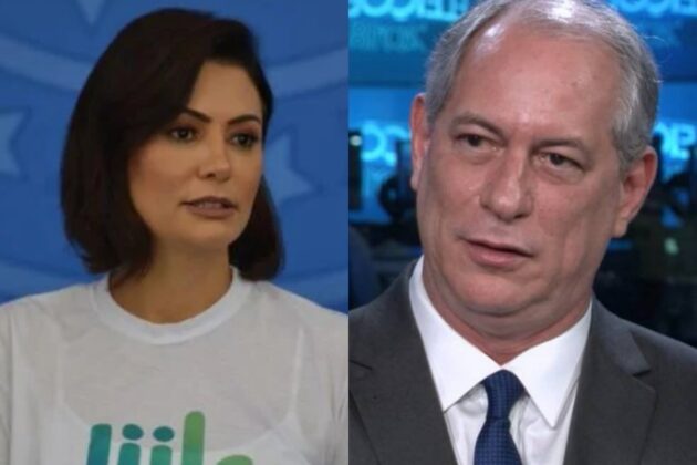 A ex-primeira-dama Michelle Bolsonaro criticou a postura do partido ao apoiar Ciro