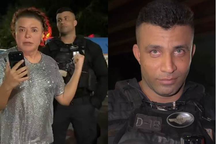 David Brazil e policial - Instagram