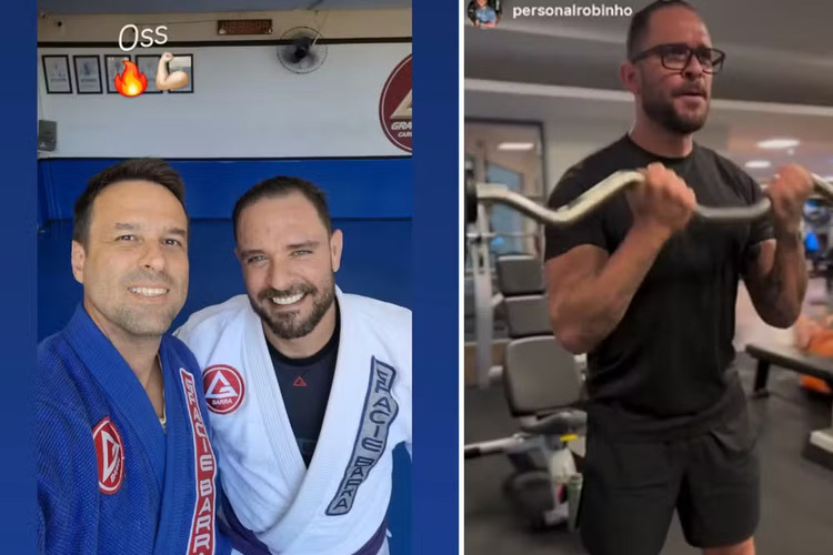 Diogo Nogueira em treino (Fonte: Instagram)