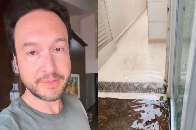 Forte chuva em São Paulo inunda casa do jornalista Eduardo Ribeiro, da Record