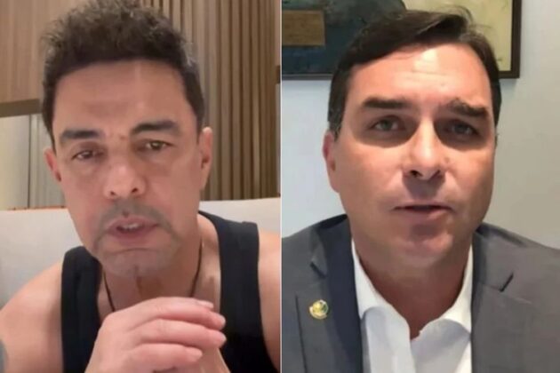 Zez&eacute; di Camargo e Fl&aacute;vio Bolsonaro (Foto: Reprodu&ccedil;&atilde;o)