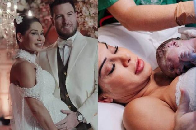 Maira Cardi e Thiago Nigro com a filha