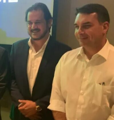 Antonio Rueda e Fl&aacute;vio Bolsonaro