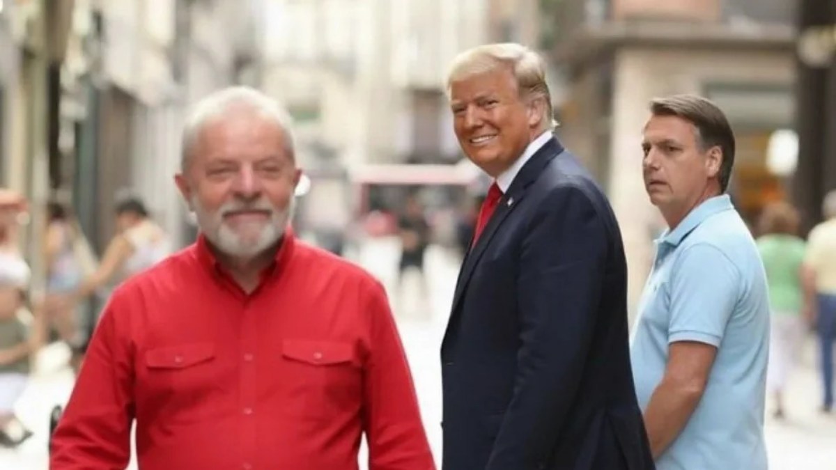 Lula, Trump e Eduardo Bolsonaro Lula, Trump e Eduardo Bolsonaro