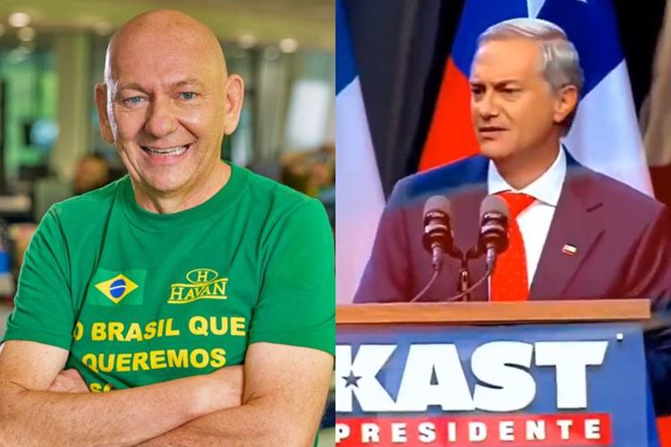 Luciano Hang celebra vitória de José Antonio Kast nas Eleições do Chile