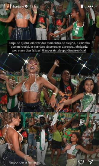 Post da Hariany Almeida