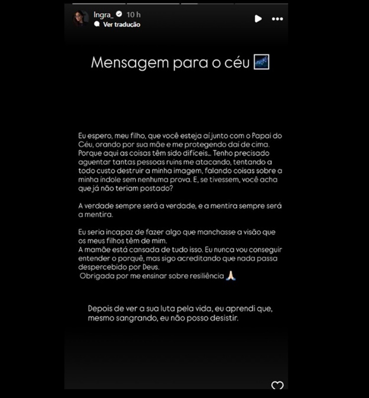 Print carta aberta de Ingra Soares. Print carta aberta de Ingra Soares.