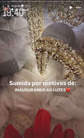 Virginia Fonseca inaugura luzes de natal — Foto: Reprodução/Instagram