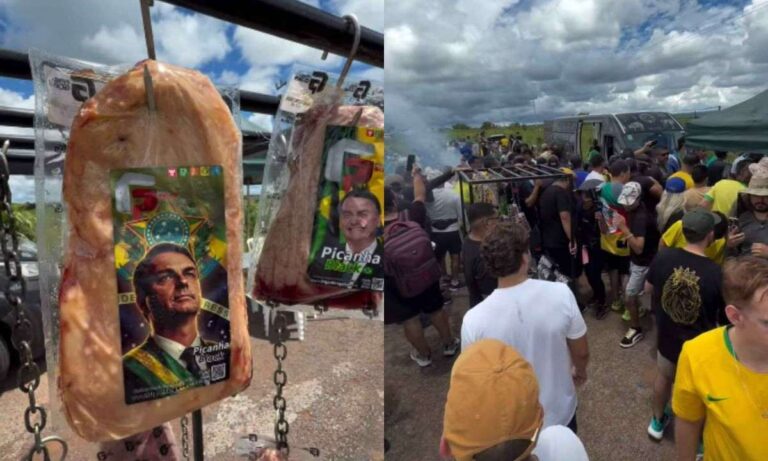 Caminhada de Nikolas em prol de Bolsonaro termina em churrasco