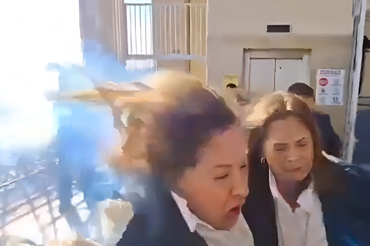 Deputada é atingida em Honduras Deputada é atingida em Honduras (Foto: Reprodução)