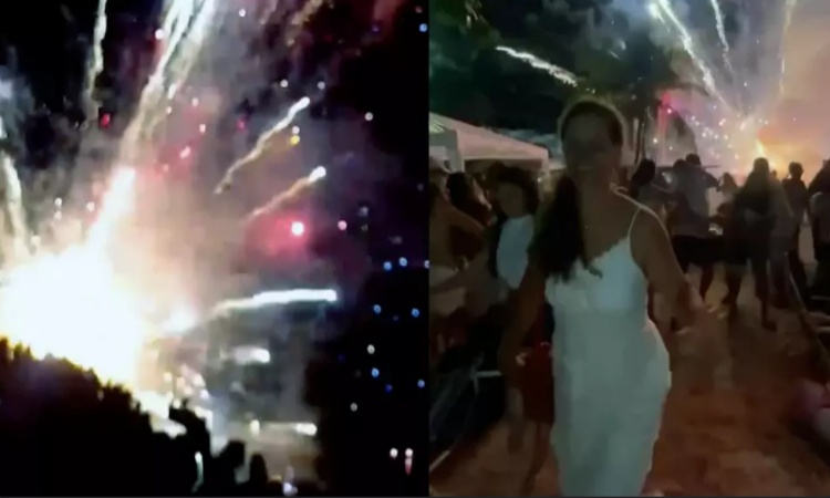Vídeo: Queima de fogos termina com três pessoas feridas em Angra dos Reis 