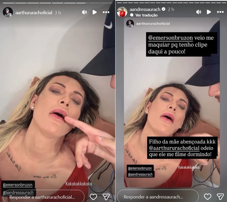 Andressa dormindo (Foto: Reprodução)