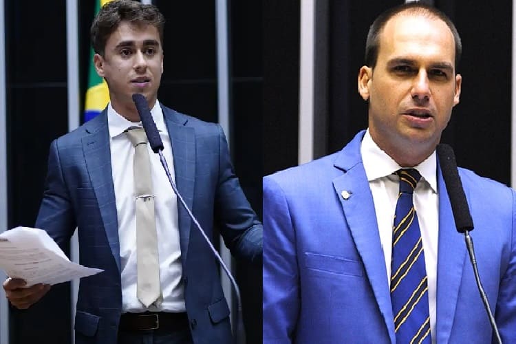 Nikolas Ferreira e Eduardo Bolsonaro (Foto: Agência Brasil/Câmara dos Deputados) Nikolas Ferreira e Eduardo Bolsonaro (Foto: Agência Brasil/Câmara dos Deputados)