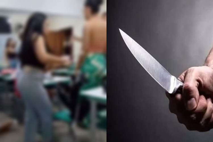 Jovem leva facão para a escola e tenta matar colega após briga