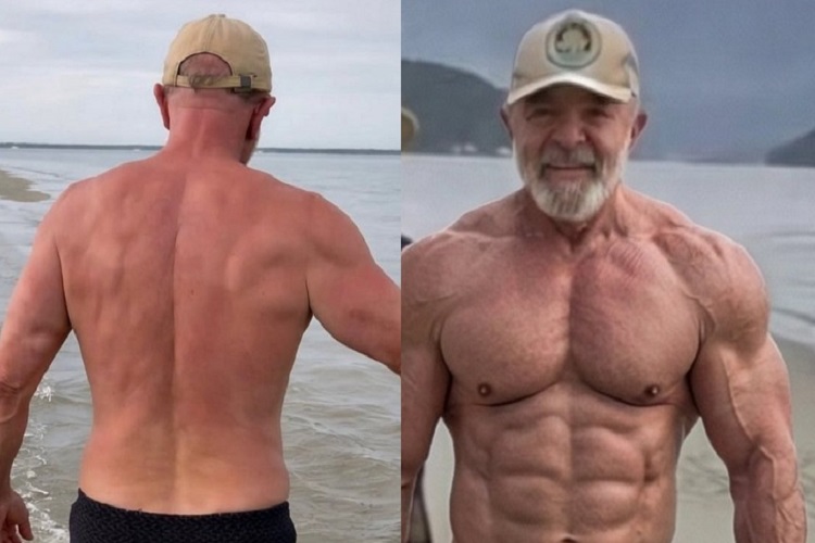 Presidente Lula surge ''bombado'' em cliques (Foto: Redes Sociais)