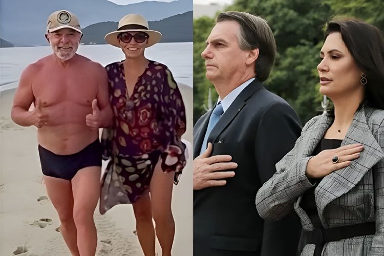Lula, Janja, Bolsonaro e Michelle Lula, Janja, Bolsonaro e Michelle (Fotos: Reprodução/ José Dias/PR)