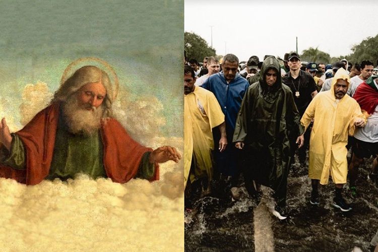 Nikolas Ferreira e pintura 'Deus, o Pai' de Cima da Conegliano Nikolas Ferreira e pintura 'Deus, o Pai' de Cima da Conegliano (Foto: Reprodução/ Domínio Público)