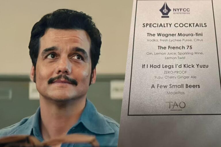 Wagner Moura vira nome de drink em premiação do cinema americano
