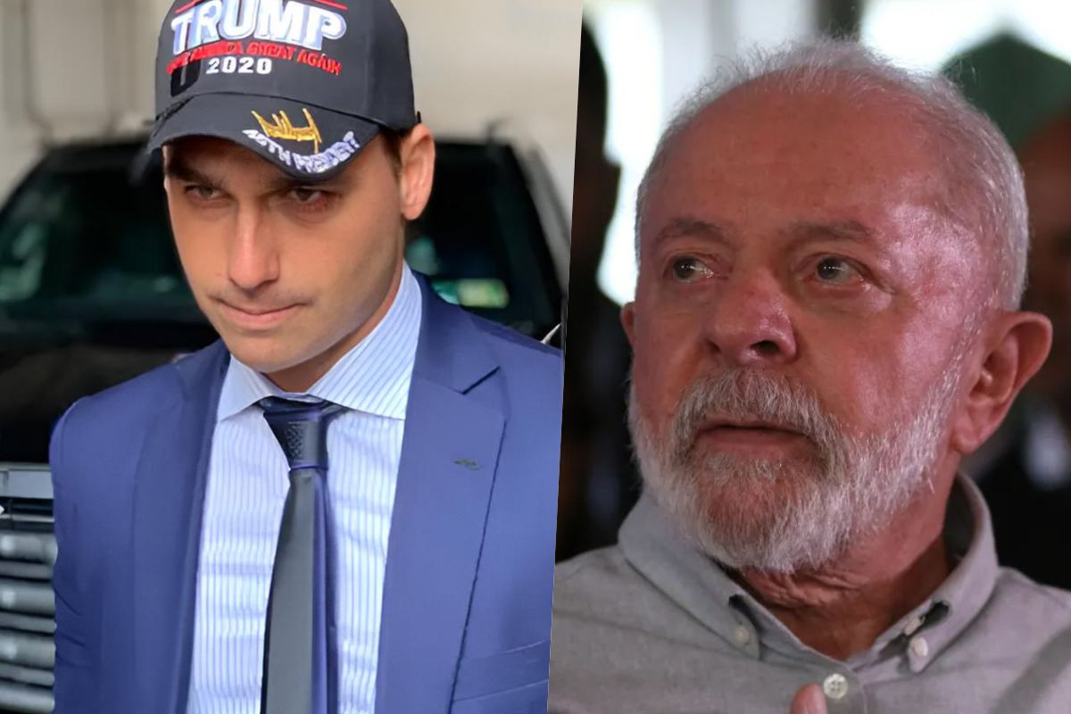 Eduardo Bolsonaro e Luiz Inácio Lula da Silva Eduardo Bolsonaro e Luiz Inácio Lula da Silva