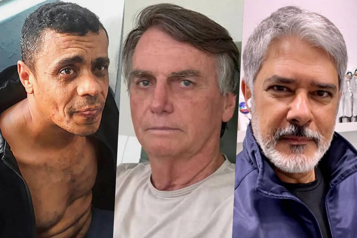 Adélio Bispo, Jair Bolsonaro e William Bonner Adélio Bispo, Jair Bolsonaro e William Bonner