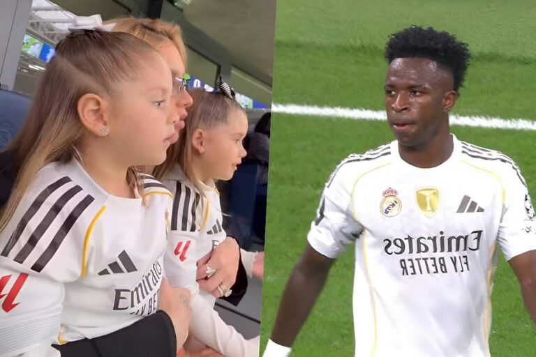 Filha de Virgínia se irrita ao ver Vini Jr sofrer falta em jogo: “Vou bater neles”
